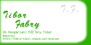 tibor fabry business card